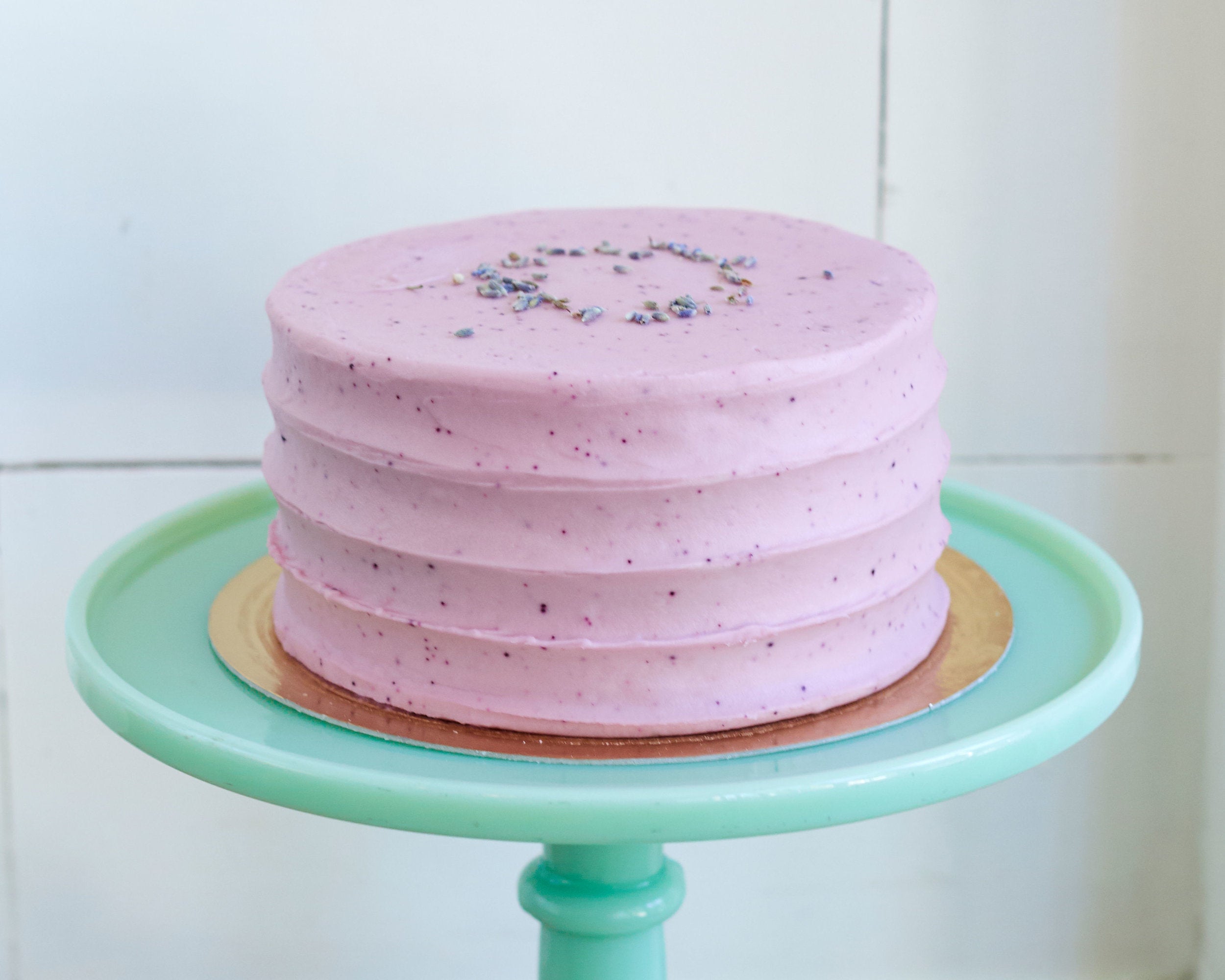 Vanilla cake with lemon curd & lavender buttercream. Photo by: Erica Schroeder